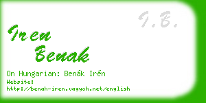 iren benak business card
