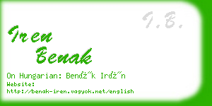 iren benak business card